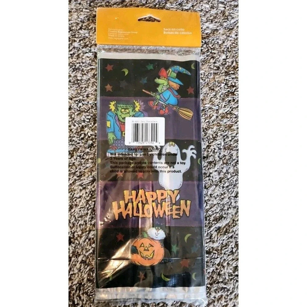 Paper ART TREAT Large Cello Bags Zany Characters Halloween Treat Bags 20 Vtg